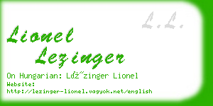 lionel lezinger business card